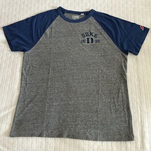 Duke University Short Sleeve Raglan Baseball Tee - Mens Medium